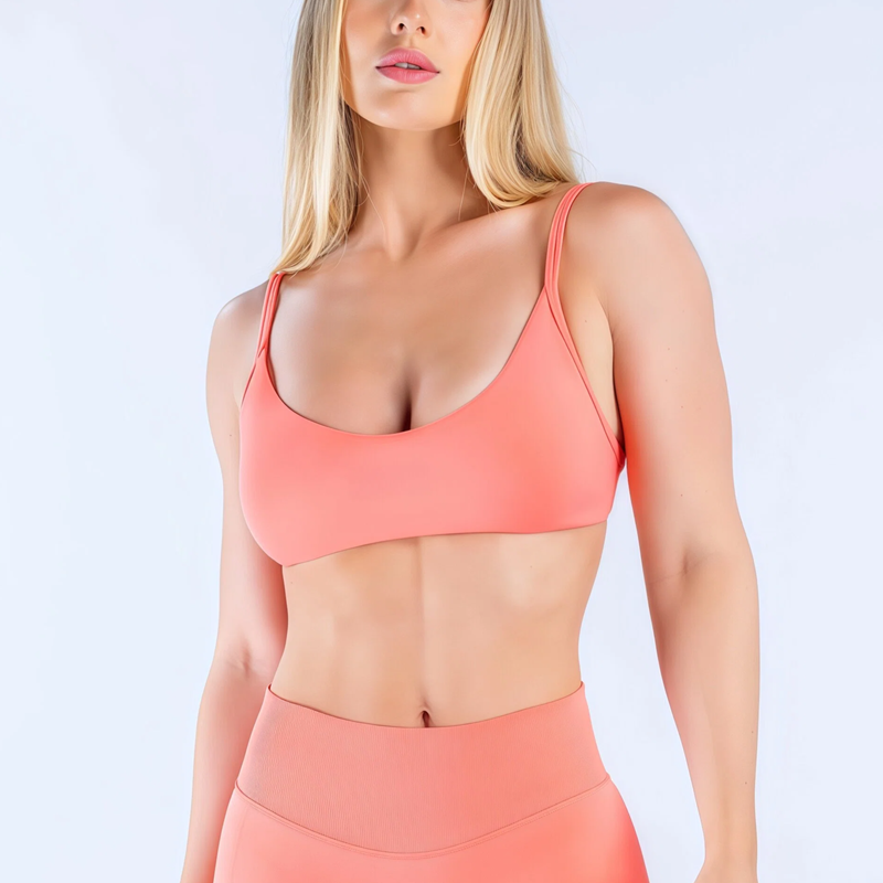Pilates Yoga Workout - HISTELLO Impact Scoop Neck Bra Women