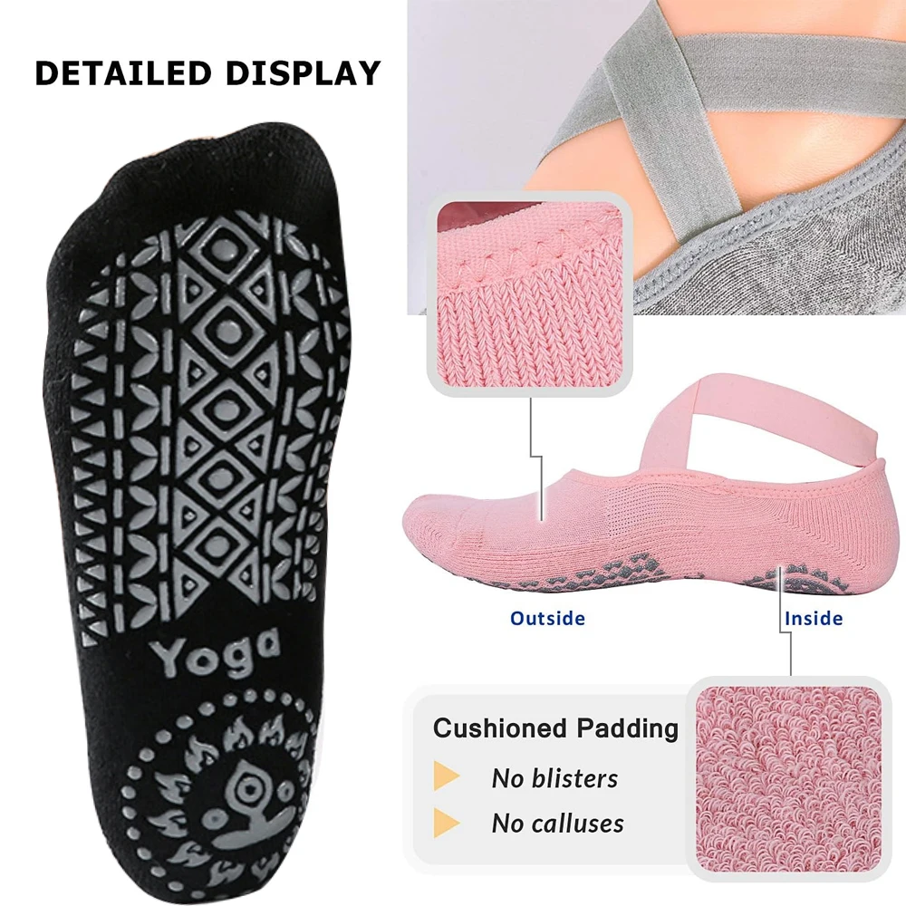 1Pair Yoga Socks for Women Non - Pilates Yoga Workout 评论和价格