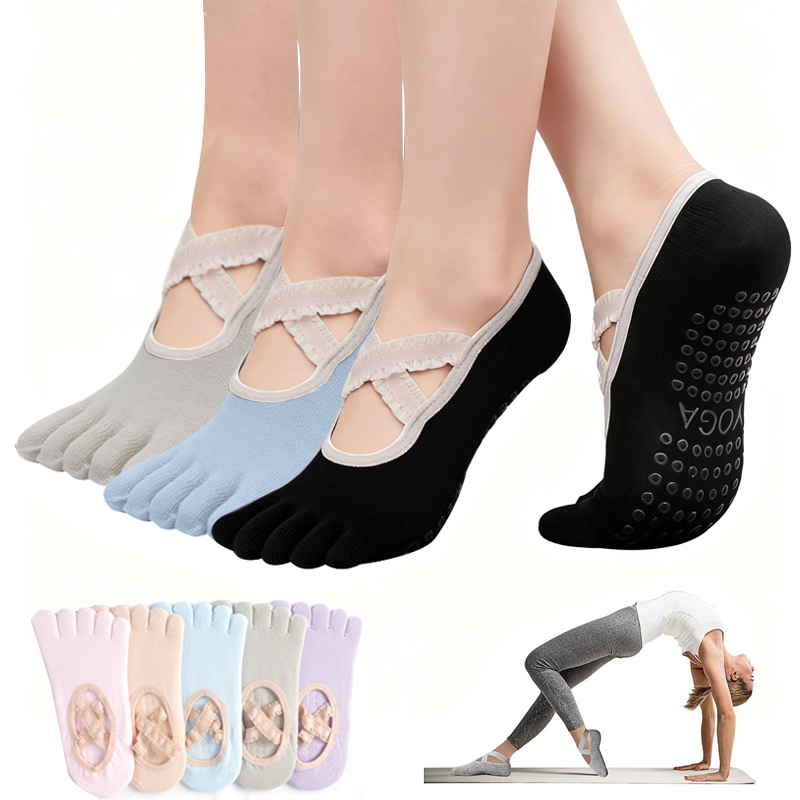 Ladies Non-Slip Pilates Socks  - Medias Para Pilates Y Yoga 评论和价格