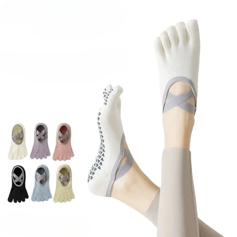 1pair Women's Yoga Socks with  - Medias Para Pilates Y Yoga 评论和价格